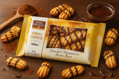 Feiny Biscuits Spritzgebäck Kakao 200g mit Kakaoglasur