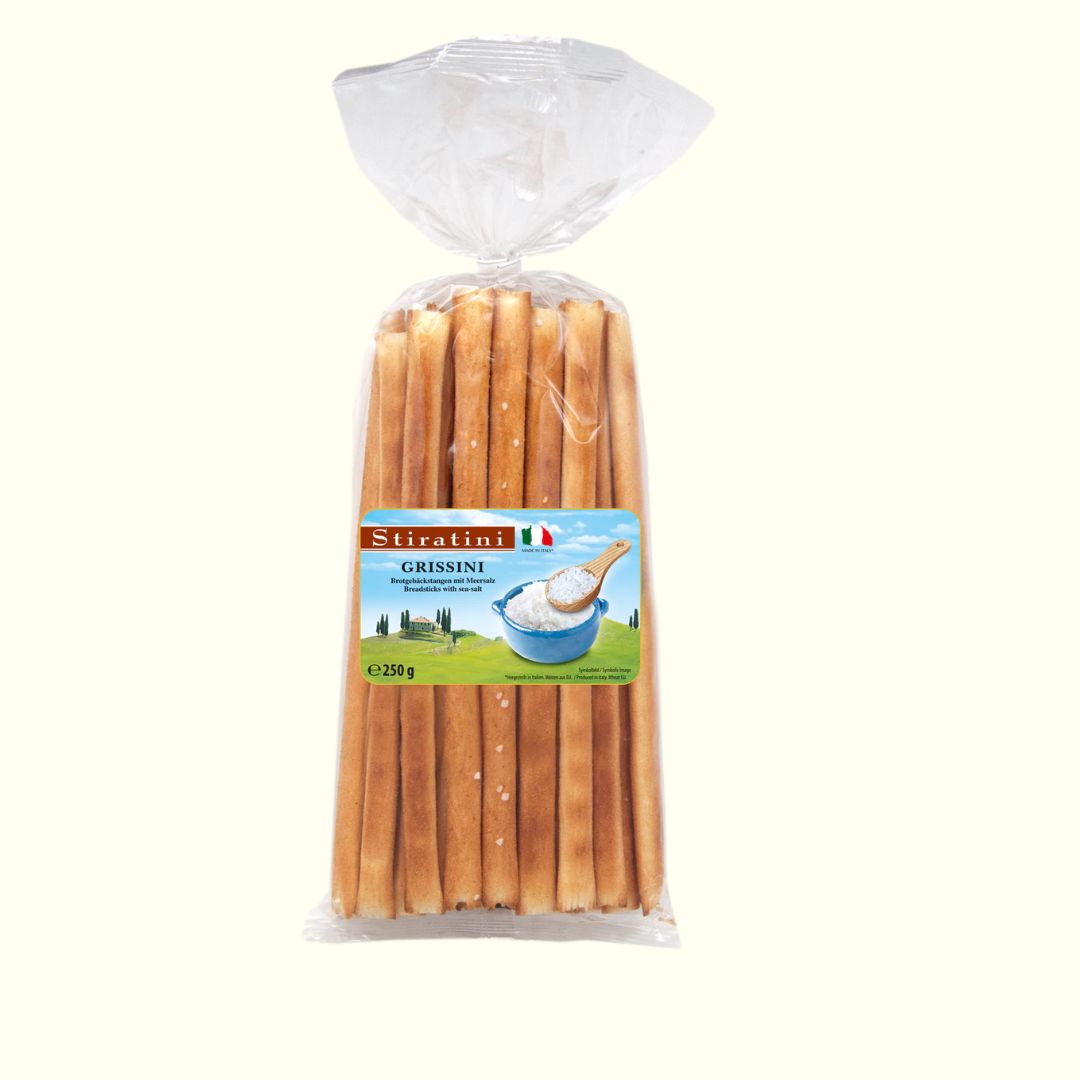 Stiratini Grissini mit Meersalz Brotgebäckstange 250g - TopCandy