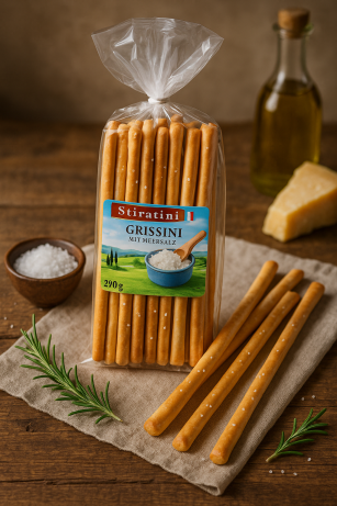Stiratini Grissini Brotgebäckstange mit Meersalz 250g