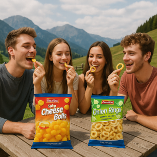 Snackline Onion Rings Maissnack gesalzen 125g
