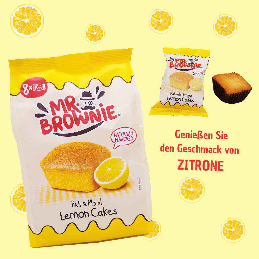 Mr. Brownie Lemon Cakes mit Zitronengeschmack 8 Stück 200g