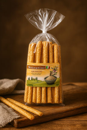 Stiratini Grissini Brotgebäckstangen Mit Sesam 250g