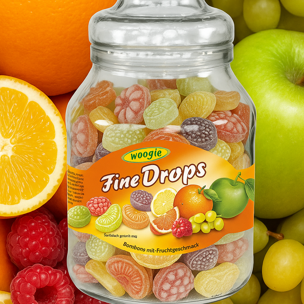 Woogie Bonbons Früchtemixgeschmack im Glas 966g