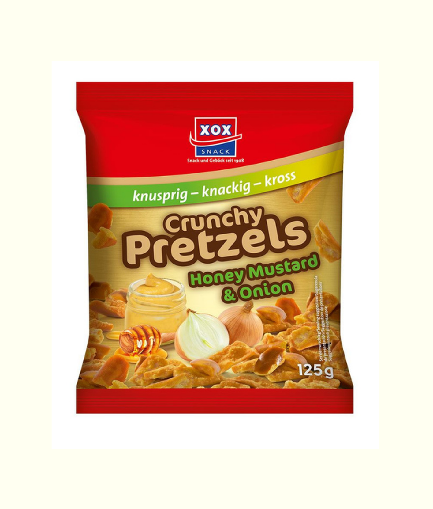XOX Crunchy Pretzels Honey Mustard Onion 125g
