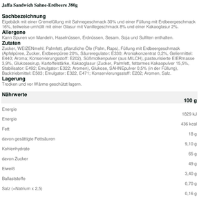 Feiny Biscuits Jaffa Sandwich Erdbeere 380g