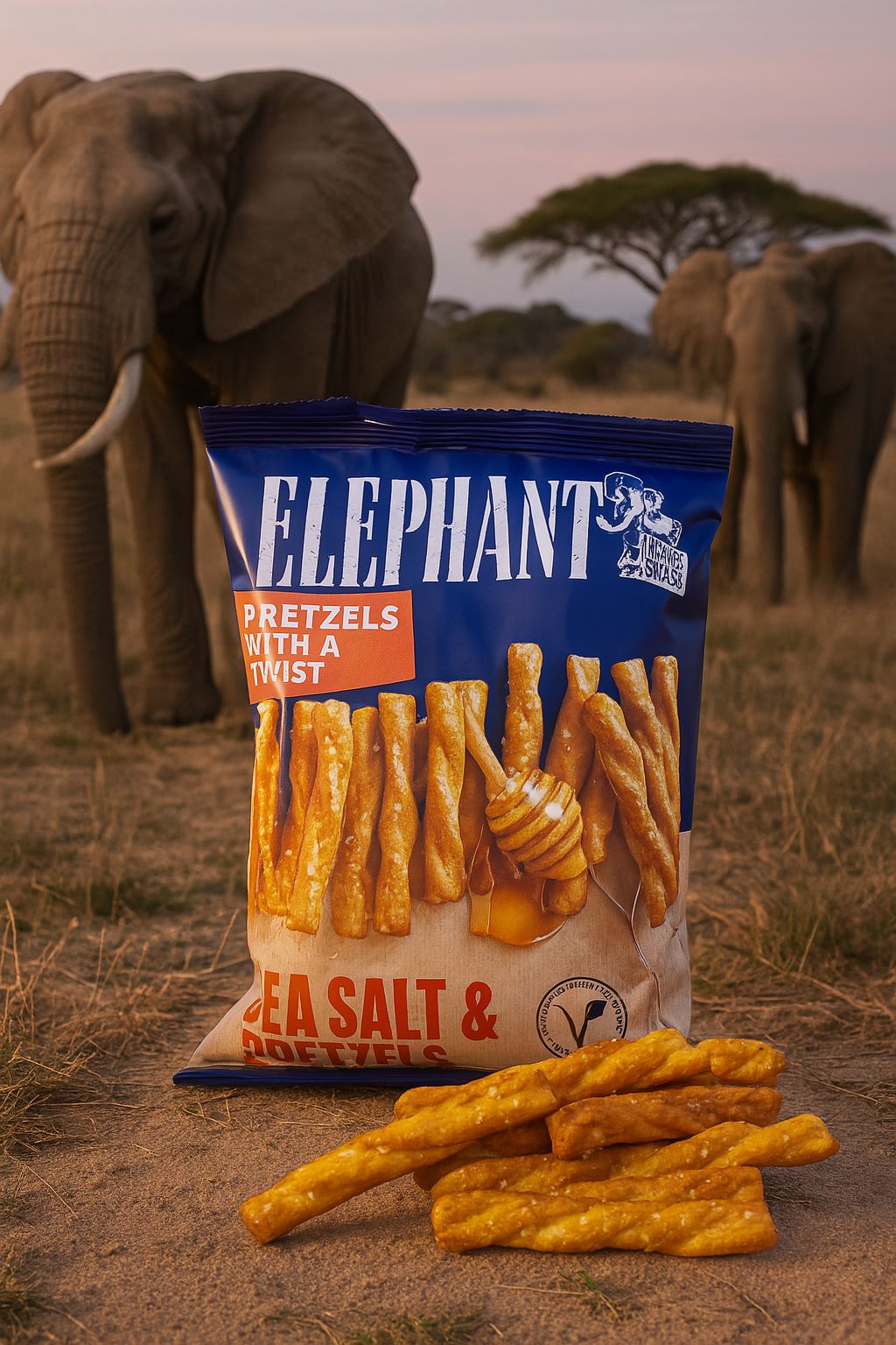 Elephant Twisted Pretzels Sea Salt & Honey Honig 180g