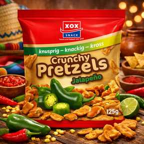 XOX Crunchy Pretzels Jalapeño 125g